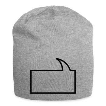 Sprechblase - Jersey-Beanie - Grau meliert - Vorne