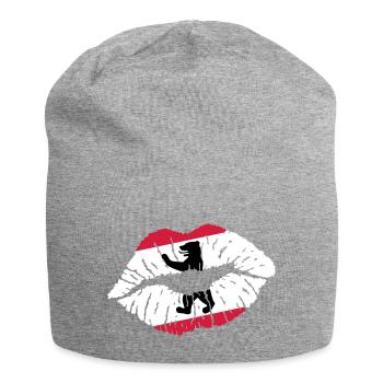 Kussmund (Berlin) - Jersey-Beanie - Grau meliert - Vorne