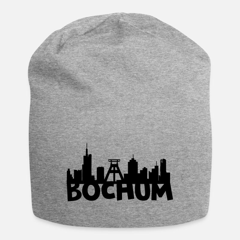 Bochum Skyline - Jersey-Beanie - Grau meliert