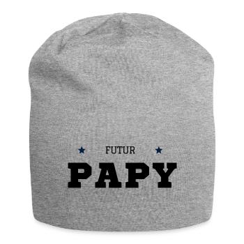 Futur papy - Bonnet en jersey - gris chiné - Devant