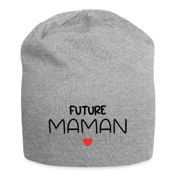 Future Maman - Bonnet en jersey - gris chiné - Devant