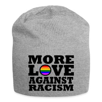 More Love Against Racism - Jersey Beanie - heather grey - Front