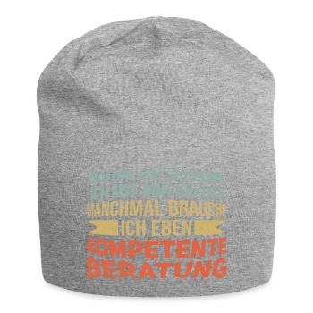 Beratung - Lustiger Spruch Witzig Fun Statement - Jersey-Beanie - Grau meliert - Vorne