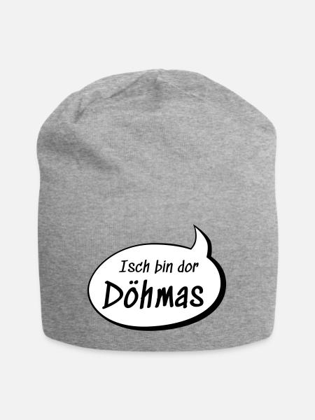 Isch bin dor Döhmas Thomas auf sächsisch lustig - Jersey-Beanie - Grau meliert