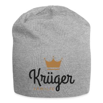 Krüger-Familie - Jersey-Beanie - Grau meliert - Vorne