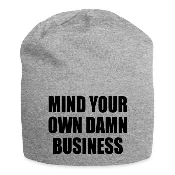 mind your own damn business - Bonnet en jersey - gris chiné - Devant