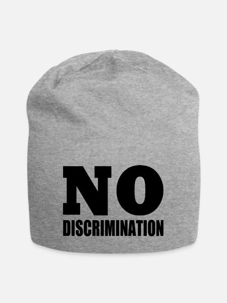 no discrimination - Jersey-Beanie - Grau meliert