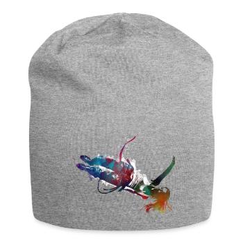 Bungee-Sprung #bungee - Jersey-Beanie - Grau meliert - Vorne