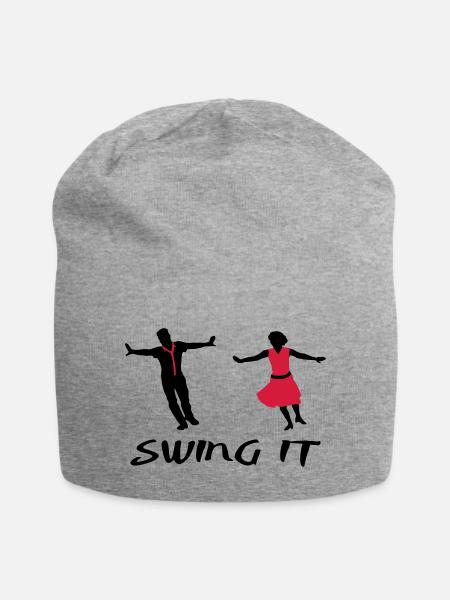 Swing it, Swing dance - Jersey-Beanie - Grau meliert