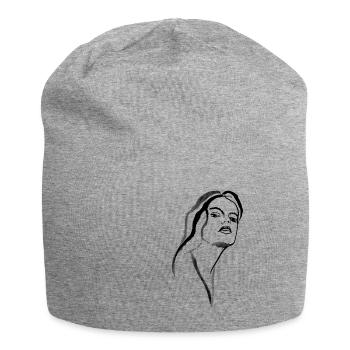Retro Goddess - verleiht Superkräfte! - Jersey-Beanie - Grau meliert - Vorne