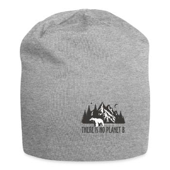 es gibt keinen Planeten b - Jersey-Beanie - Grau meliert - Vorne