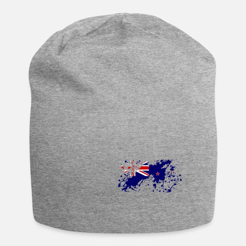 Neuseeland Flagge Klecks - Jersey-Beanie - Grau meliert