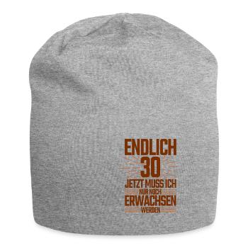 Funny birthday saying for the 30th birthday - Jersey Beanie - heather grey - Front