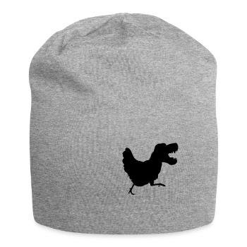 TRex Huhn Dinosaurier Tyrannosaurus Dino Geschenk - Jersey-Beanie - Grau meliert - Vorne