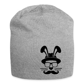Hipster Easter Frohe Ostern Hase Kaninchen - Jersey-Beanie - Grau meliert - Vorne