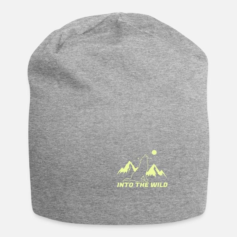 Into the wild , Geschenk, Geschenkidee - Jersey-Beanie - Grau meliert