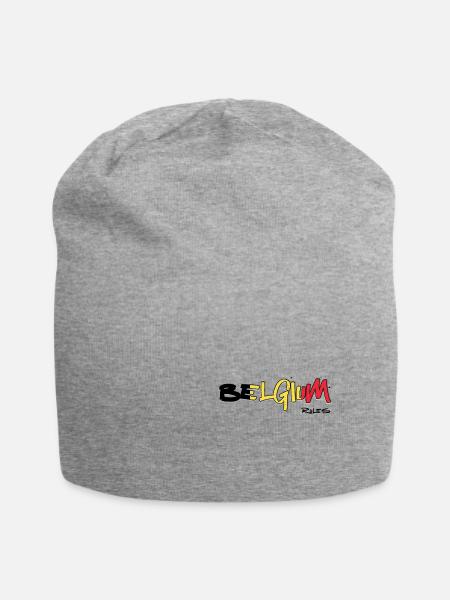 Belgien Regeln - Jersey-Beanie - Grau meliert