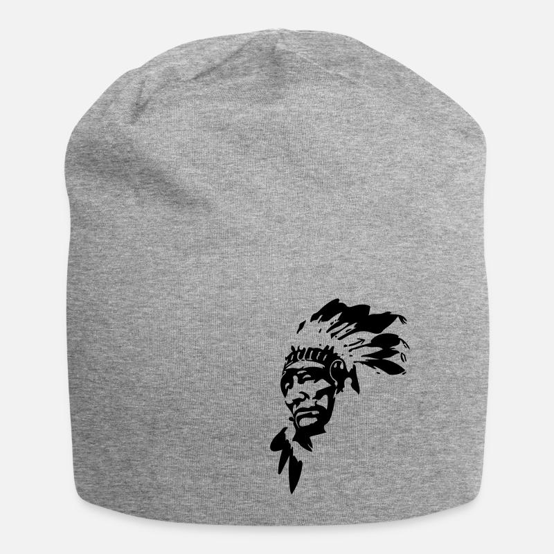 einheimisch - Jersey-Beanie - Grau meliert