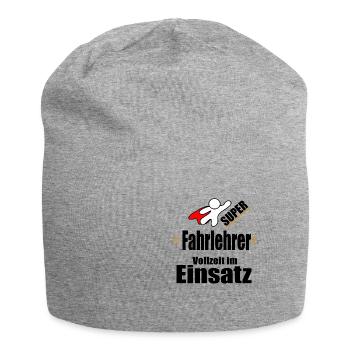 Fahrlehrer Fahrschule Fahrschüler Führerschein - Jersey-Beanie - Grau meliert - Vorne