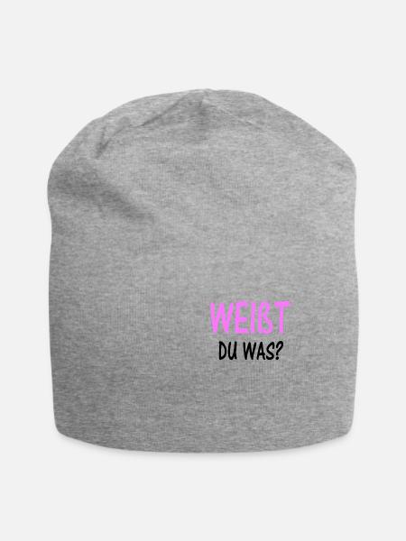 weißt du was? Große Schwester Geschenk - Jersey-Beanie - Grau meliert