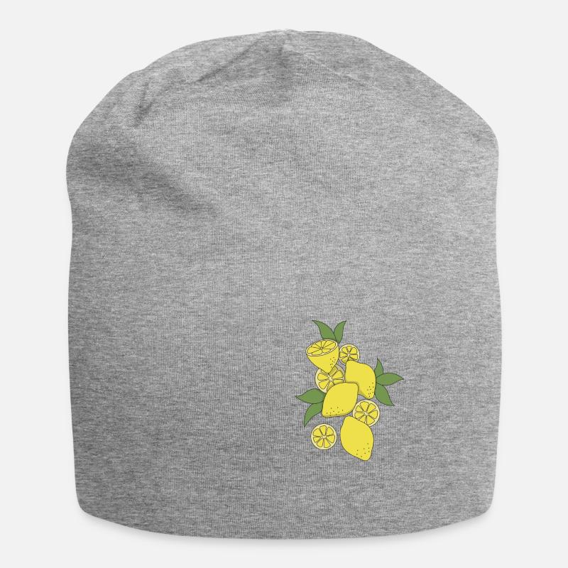lemon - Jersey Beanie - heather grey