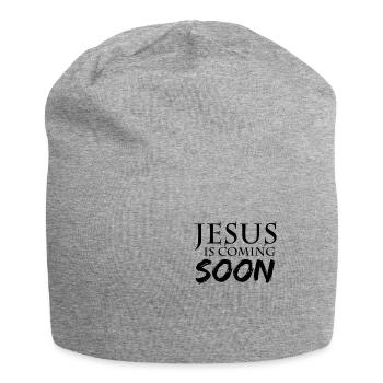 Jesus is coming soon - Jersey Beanie - heather grey - Front