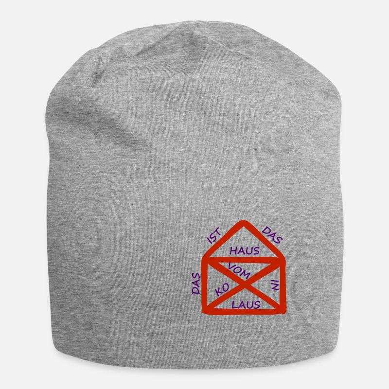 C'est la maison de Saint-Nicolas - Bonnet en jersey - gris chiné