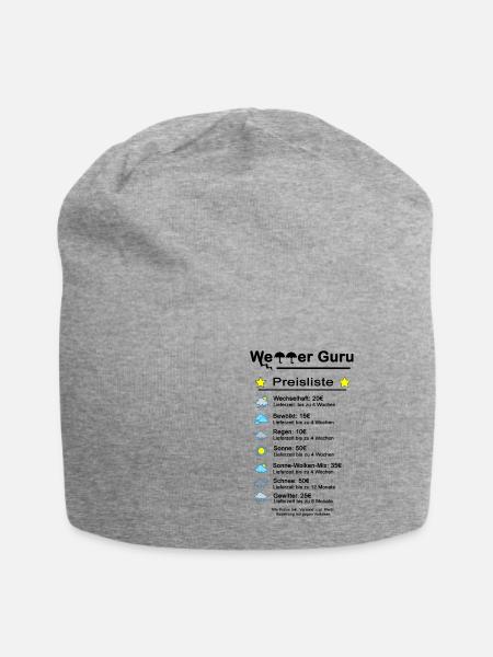 Wetter Guru Preisliste Schoenes wetter bestellen - Jersey-Beanie - Grau meliert