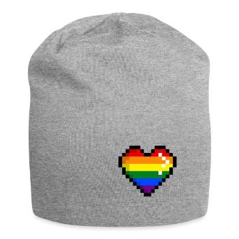 GAYMER PIXEL HEART LGBT Pride Gay Pride Month - Bonnet en jersey - gris chiné - Devant