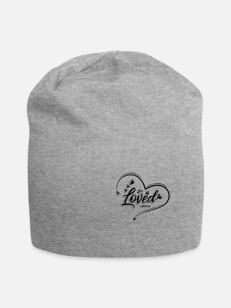 Geliebt Bibelvers Jesus - Jersey-Beanie - Grau meliert