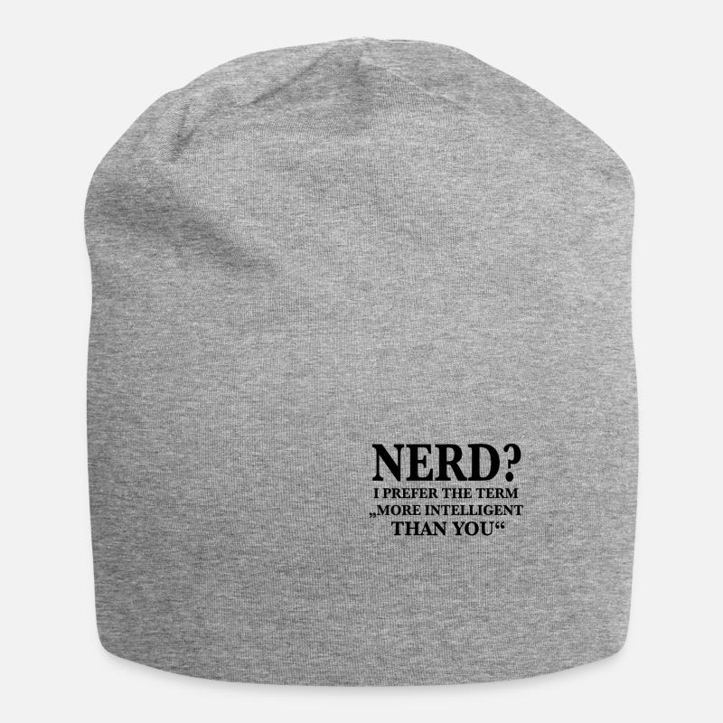 Nerd Nerd Nerd - Jersey-Beanie - Grau meliert