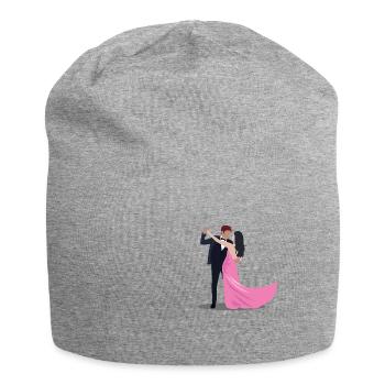 Dancing Silhouette Couple Dancers Romantic Dance - Jersey-Beanie - Grau meliert - Vorne