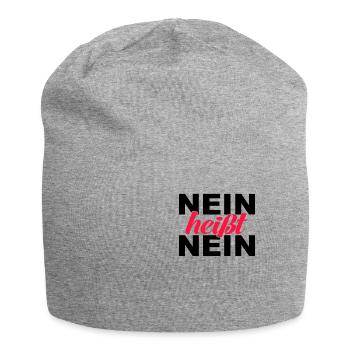Nein heisst nein - Jersey-Beanie - Grau meliert - Vorne