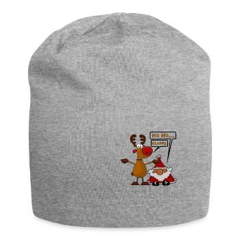 Drôle d’attelage de Noël - Bonnet en jersey - gris chiné - Devant