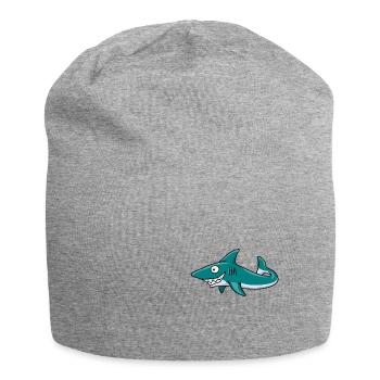 insolent cadeau prédateur d'eau de requin grimaçante - Bonnet en jersey - gris chiné - Devant