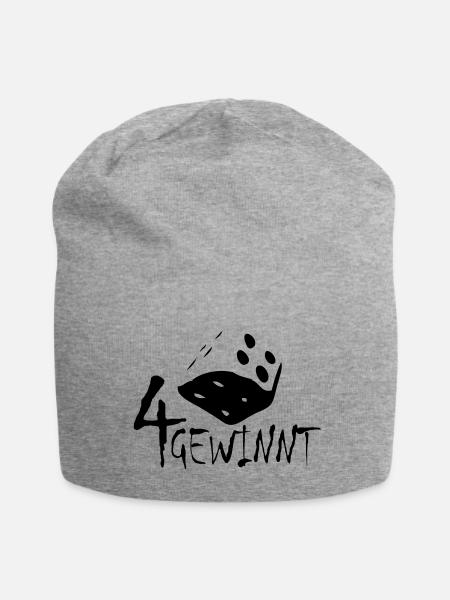 4 gewinnt - Jersey-Beanie - Grau meliert