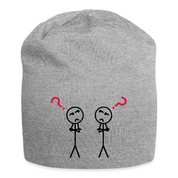 Questionmarks - Jersey-Beanie - Grau meliert - Vorne