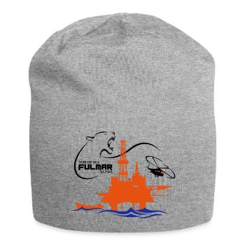 Fulmar Oil Rig Platform North Sea Aberdeen - Jersey Beanie - heather grey - Front