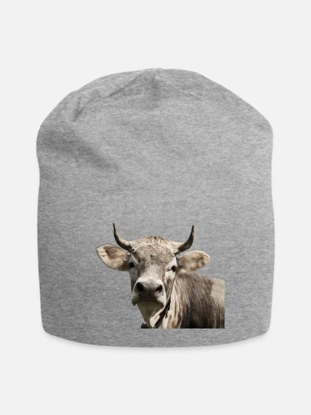 Die Kleine Hochnase-Kuh - Jersey-Beanie - Grau meliert