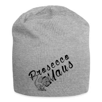 Prosecco Maus - Jersey-Beanie - Grau meliert - Vorne