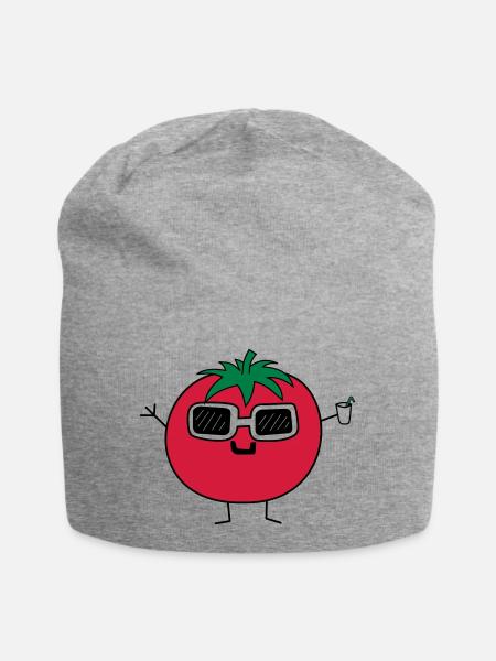 Cool Tomato - Jersey-Beanie - Grau meliert