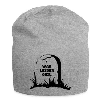 war leider geil Grabstein - Jersey-Beanie - Grau meliert - Vorne