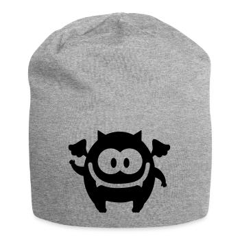 Monsterchen - Line - Bonnet en jersey - gris chiné - Devant