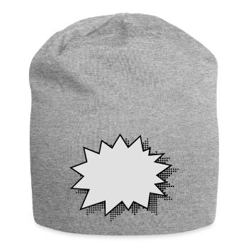 Zack gefüllt - Jersey-Beanie - Grau meliert - Vorne