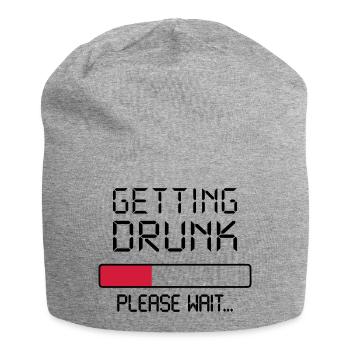 getting drunk - Jersey-Beanie - Grau meliert - Vorne