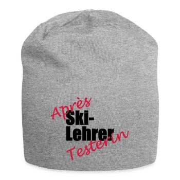 Apres Ski Teacher tester - Jersey Beanie - heather grey - Front