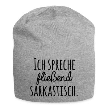 Sarkasmus - Jersey-Beanie - Grau meliert - Vorne