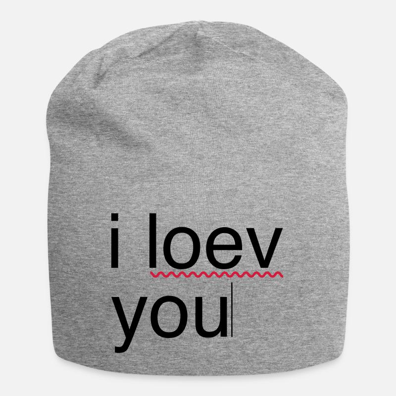 ich liebe dich Fehler - Jersey-Beanie - Grau meliert