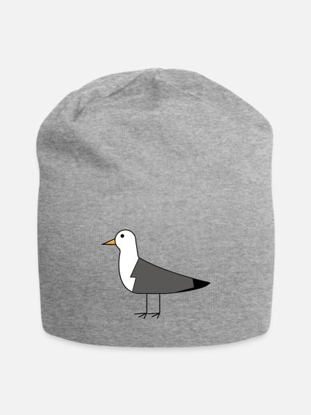 Möwe - Jersey-Beanie - Grau meliert
