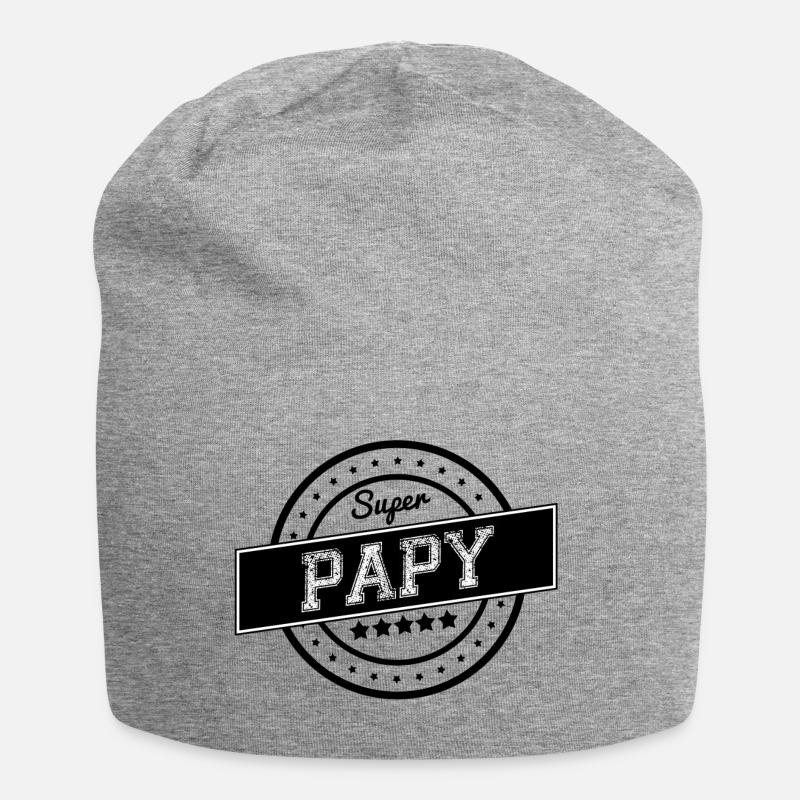 Super papy - Bonnet en jersey - gris chiné